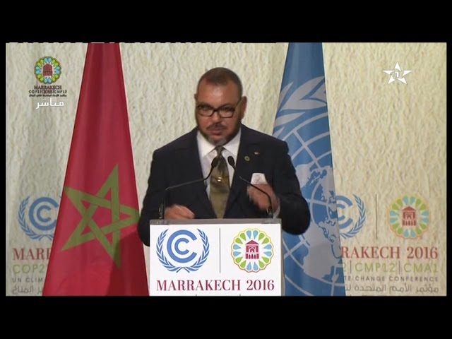 Rede König Mohammed VI. auf der Weltklimakonferenz COP22 mit konkreten Zielen.